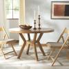 SAFAVIEH Couture Collection Luis Medium Oak Round Dining Table(Natural)