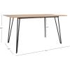SAFAVIEH Home Collection Alarick Mid-Century Modern Natural/Black Hairpin Leg Dining Table