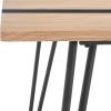 SAFAVIEH Home Collection Alarick Mid-Century Modern Natural/Black Hairpin Leg Dining Table
