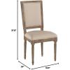 SAFAVIEH Home Collection Buchanan French Brasserie Linen Side Chair(Beige / Rustic Oak)