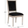SAFAVIEH Home Collection Buchanan French Brasserie Linen Side Chair(Black / Rustic Grey)