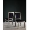 SAFAVIEH Home Collection Buchanan French Brasserie Linen Side Chair(Black / Rustic Grey)