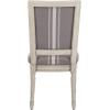 SAFAVIEH Home Collection Buchanan French Brasserie Linen Side Chair(Grey / Beige)