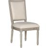 SAFAVIEH Home Collection Buchanan French Brasserie Linen Side Chair(Light Beige / Rustic Grey)
