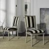 SAFAVIEH Home Collection Buchanan French Brasserie Linen Side Chair(Light Grey / Cream)