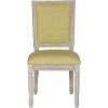 SAFAVIEH Home Collection Buchanan French Brasserie Linen Side Chair(Spring Green / Rustic Grey)