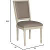 SAFAVIEH Home Collection Buchanan French Brasserie Linen Side Chair(Taupe / Cream)