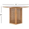 SAFAVIEH Home Collection Danez Faux Marble Top/Natural Cane Round Dining Table(Natural)