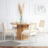 SAFAVIEH Home Collection Danez Faux Marble Top/Natural Cane Round Dining Table(Natural)
