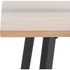 SAFAVIEH Home Collection Leith Mid-Century Scandinavian Natural/Black Stripe Rectangle Dining Table