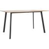 SAFAVIEH Home Collection Leith Mid-Century Scandinavian Natural/Black Stripe Rectangle Dining Table