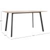 SAFAVIEH Home Collection Leith Mid-Century Scandinavian Natural/Black Stripe Rectangle Dining Table