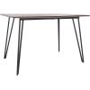 SAFAVIEH Home Collection Lexzandra Mid-Century Modern Natural/Black Hairpin Leg Rectangle Dining Table