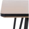 SAFAVIEH Home Collection Lexzandra Mid-Century Modern Natural/Black Hairpin Leg Rectangle Dining Table