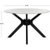 SAFAVIEH Home Collection Nicolai Matte Black Round Dining Room Table DTB1405A(Dark Grey / Black)