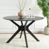 SAFAVIEH Home Collection Nicolai Matte Black Round Dining Room Table DTB1405A(Matte Black)