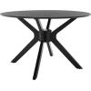 SAFAVIEH Home Collection Nicolai Matte Black Round Dining Room Table DTB1405A(Matte Black)