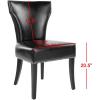 Safavieh Mercer Collection Carter Black Leather Dining Chair, Set of 2(Black)