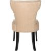 Safavieh Mercer Collection Carter Black Leather Dining Chair, Set of 2(White)
