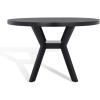 SAFAVIEH Couture Collection Luis Medium Oak Round Dining Table(Black)
