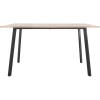 SAFAVIEH Home Collection Leith Mid-Century Scandinavian Natural/Black Stripe Rectangle Dining Table