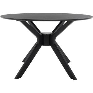 SAFAVIEH Home Collection Nicolai Matte Black Round Dining Room Table DTB1405A(Matte Black)