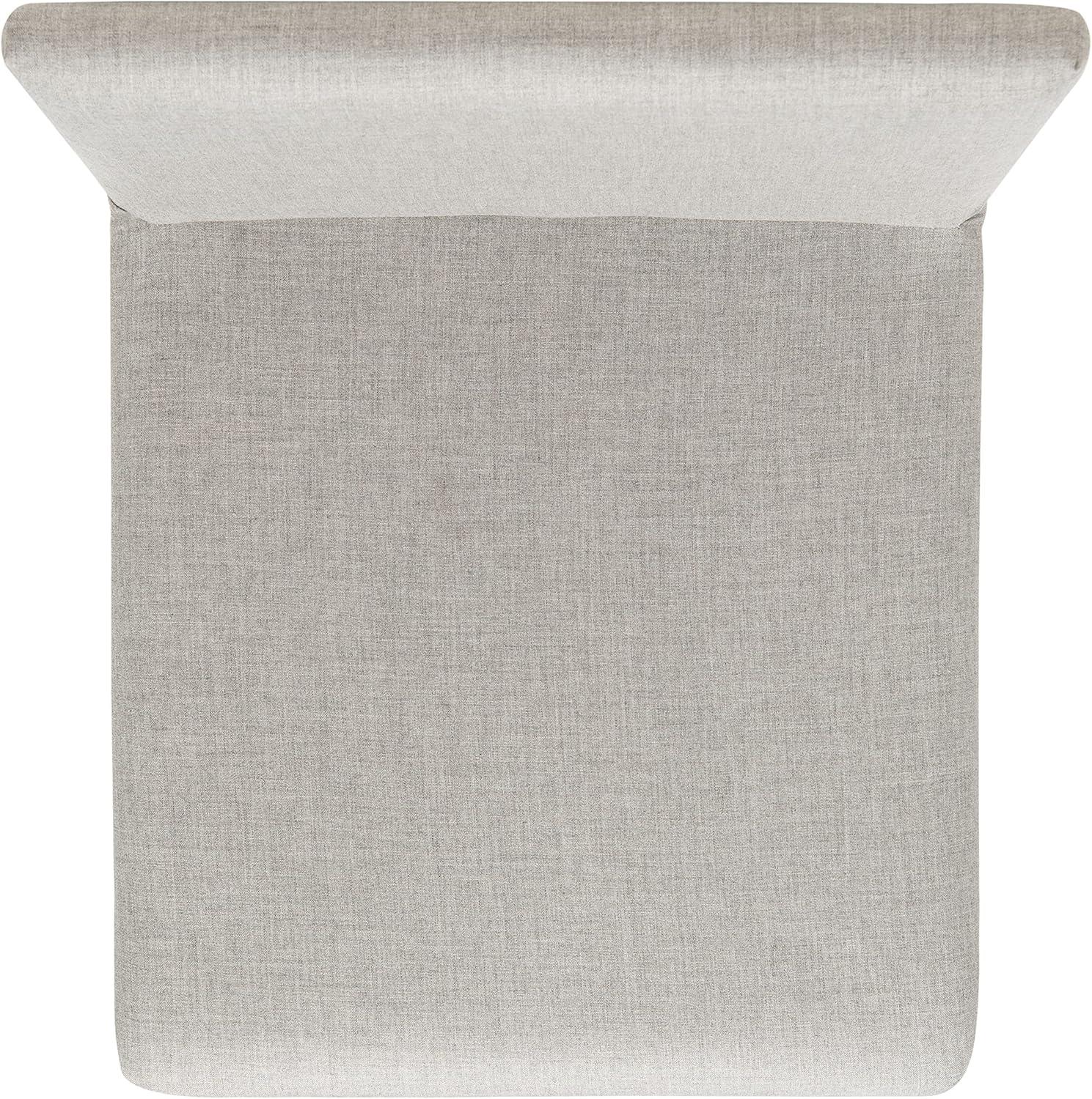 image:imageSAFAVIEH Couture Home Collection Milana Walnut BrownLight Grey Linen Dining Chair Set of 2 Fully Assembled