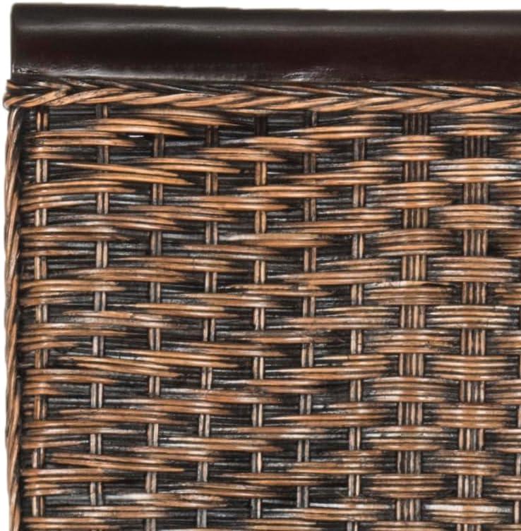 image:imageSAFAVIEH Home Collection Ilya Brown Wicker Tall Back Dining Chair Set of 2 SEA8017CSET2Brown Multi