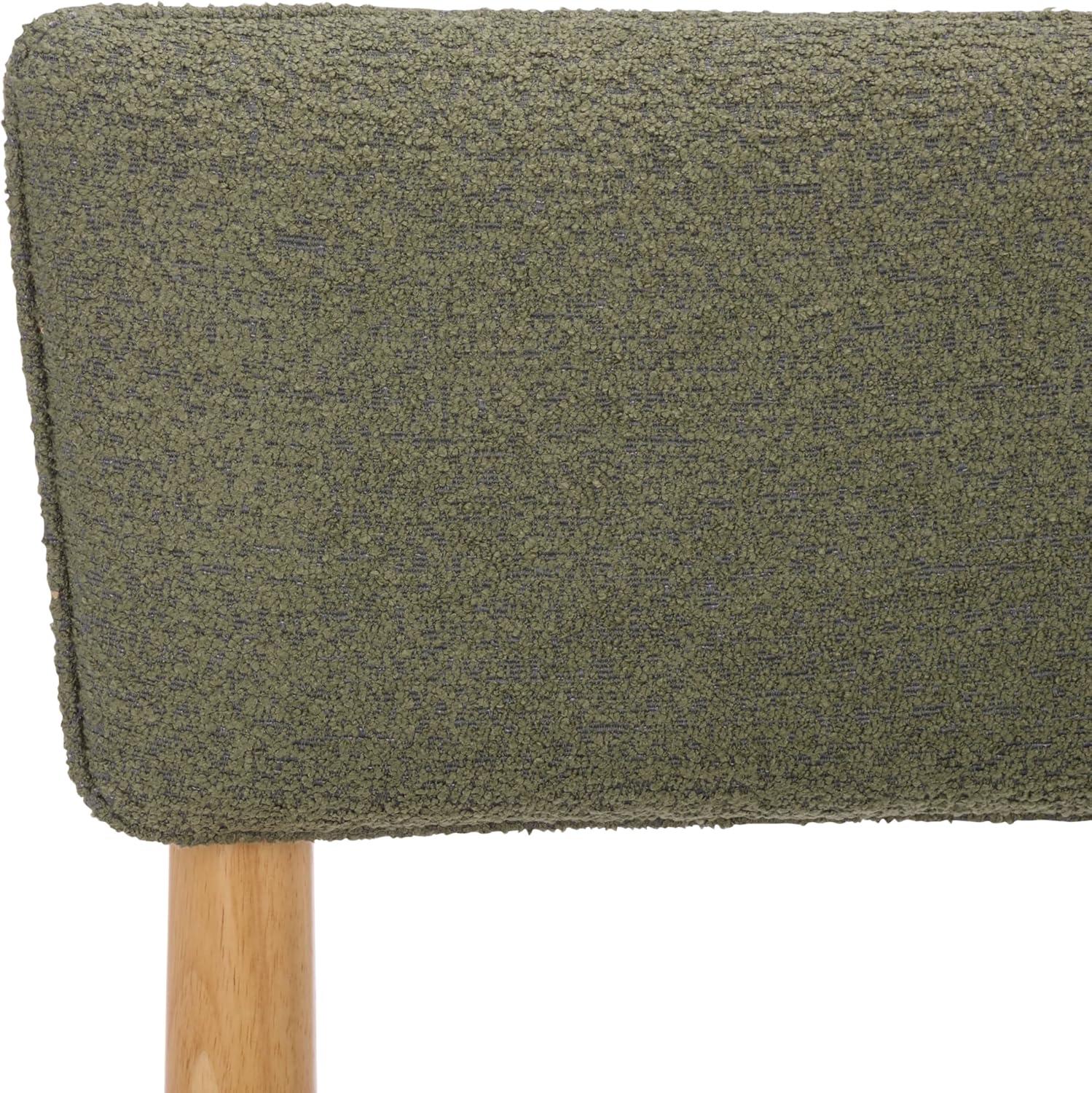 image:imageSAFAVIEH Home Collection Koki Black amp White Upholstered Dining Chair Padded Seat amp Back DCH9222CNaturalGreen