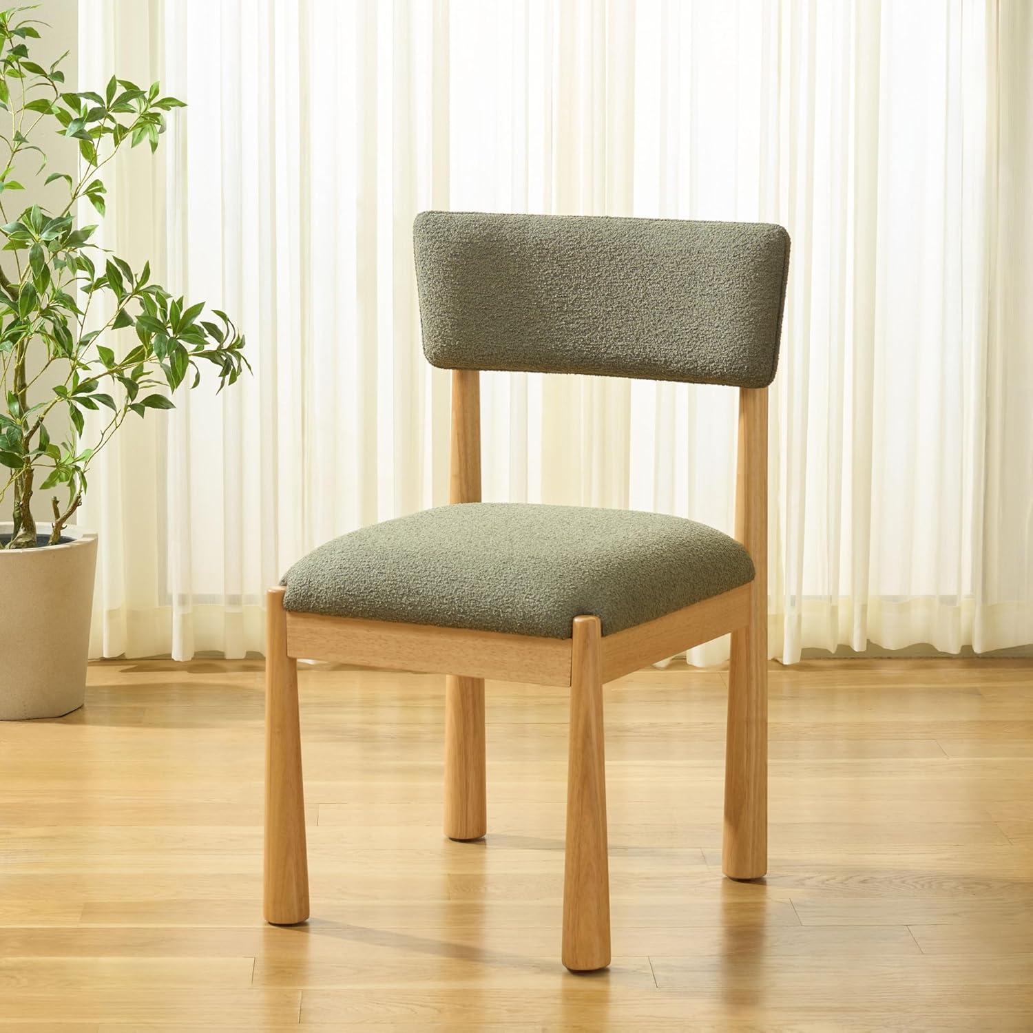 image:imageSAFAVIEH Home Collection Koki Black amp White Upholstered Dining Chair Padded Seat amp Back DCH9222CNaturalGreen