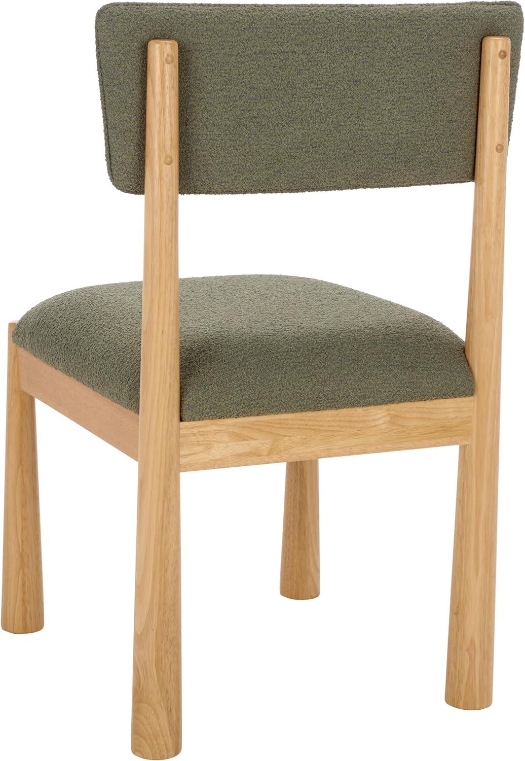 image:imageSAFAVIEH Home Collection Koki Black amp White Upholstered Dining Chair Padded Seat amp Back DCH9222CNaturalGreen