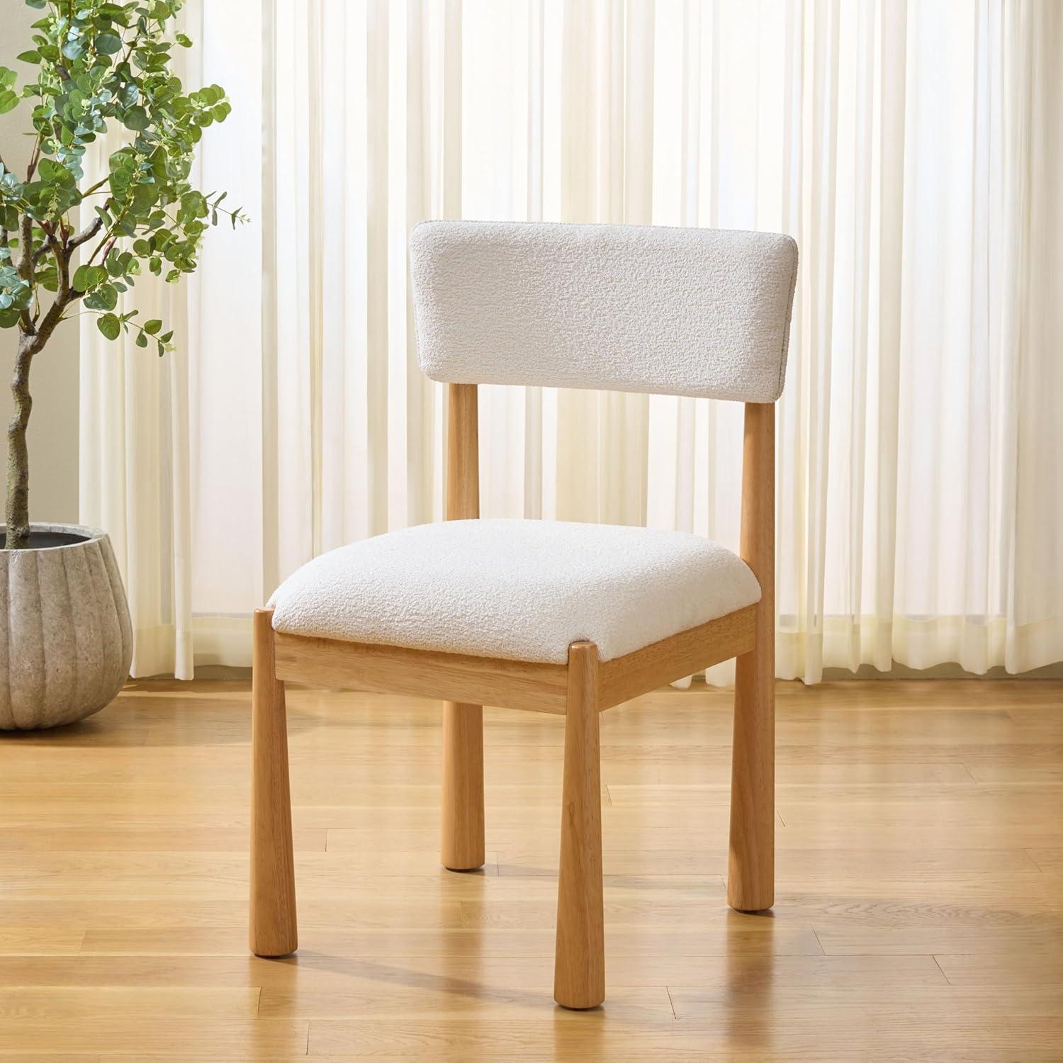 image:imageSAFAVIEH Home Collection Koki Black amp White Upholstered Dining Chair Padded Seat amp Back DCH9222CNaturalWhite