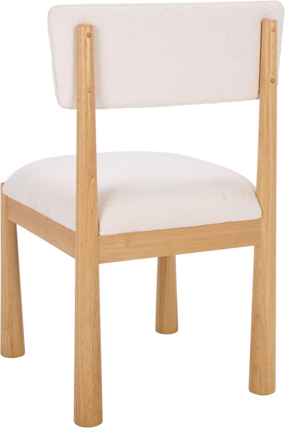 image:imageSAFAVIEH Home Collection Koki Black amp White Upholstered Dining Chair Padded Seat amp Back DCH9222CNaturalWhite