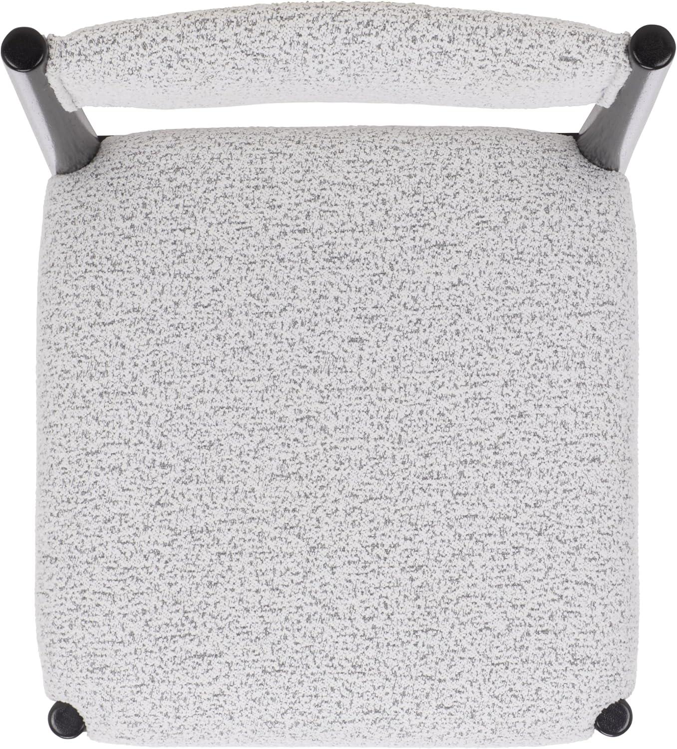 image:imageSAFAVIEH Home Collection Makiko Natural amp White Upholstered Dining Chair Padded Seat amp Back DCH9221ABlackWhite
