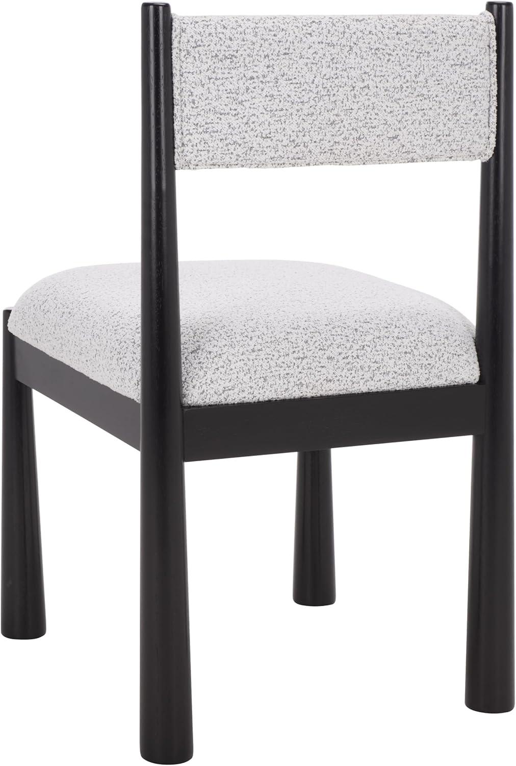 image:imageSAFAVIEH Home Collection Makiko Natural amp White Upholstered Dining Chair Padded Seat amp Back DCH9221ABlackWhite