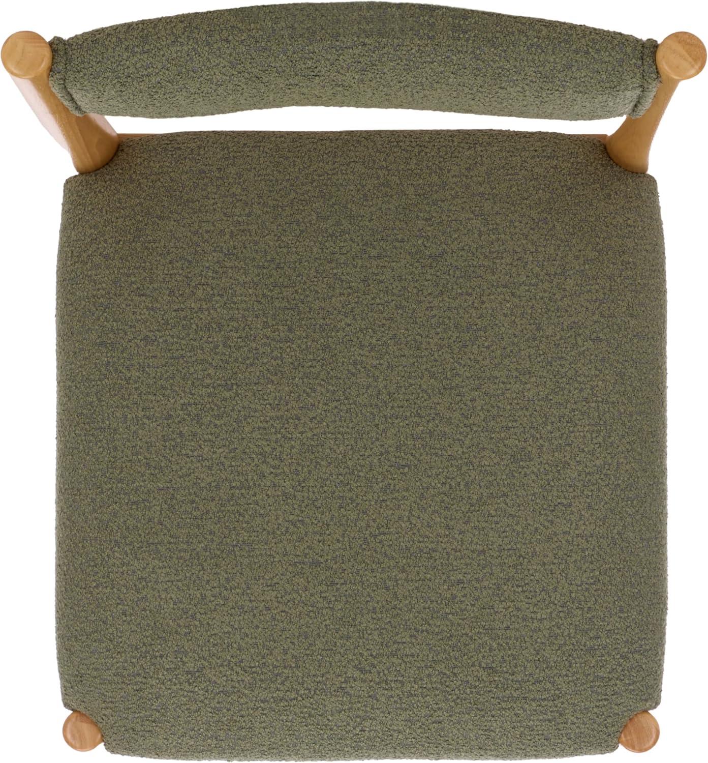 image:imageSAFAVIEH Home Collection Makiko Natural amp White Upholstered Dining Chair Padded Seat amp Back DCH9221ANaturalGreen