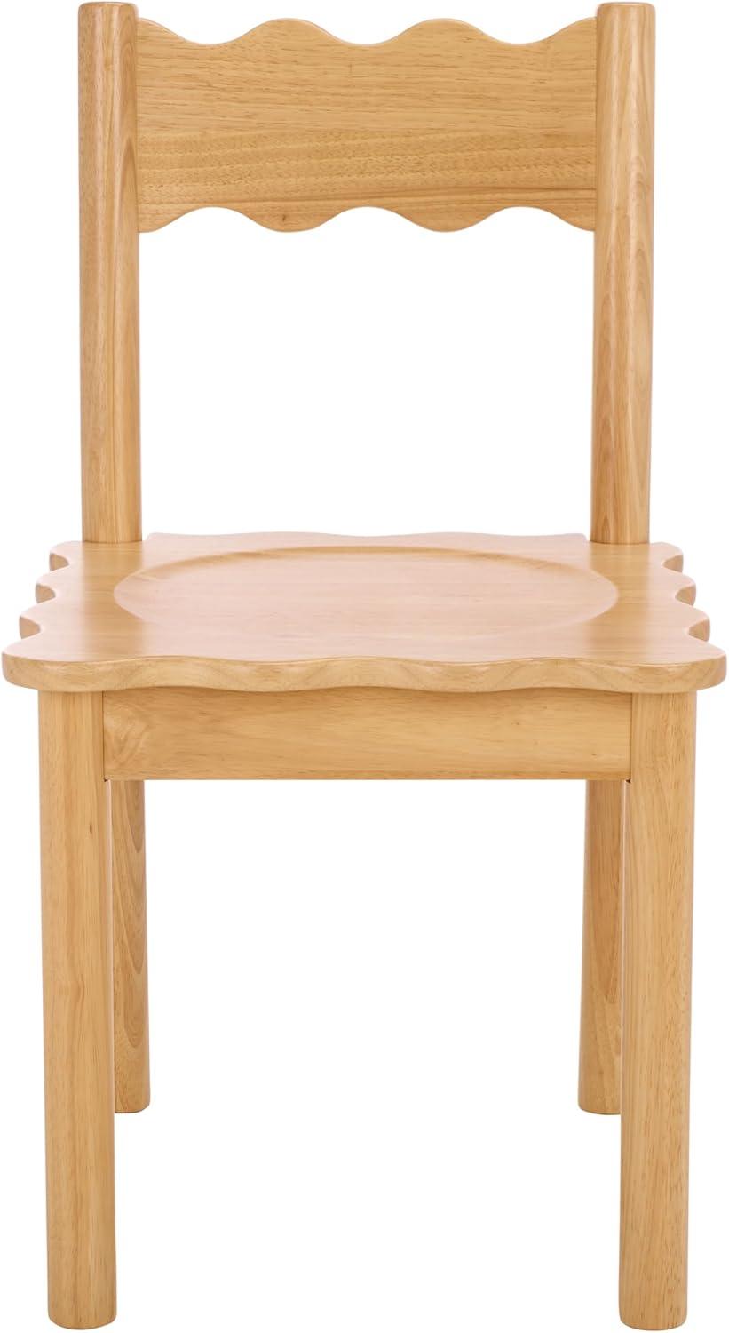 image:imageSAFAVIEH Home Collection Nolly Black Scallop Solid Wood Dining Chair Set of 2 Country Cottage Farmhouse Design DCH9219BSET2Natural