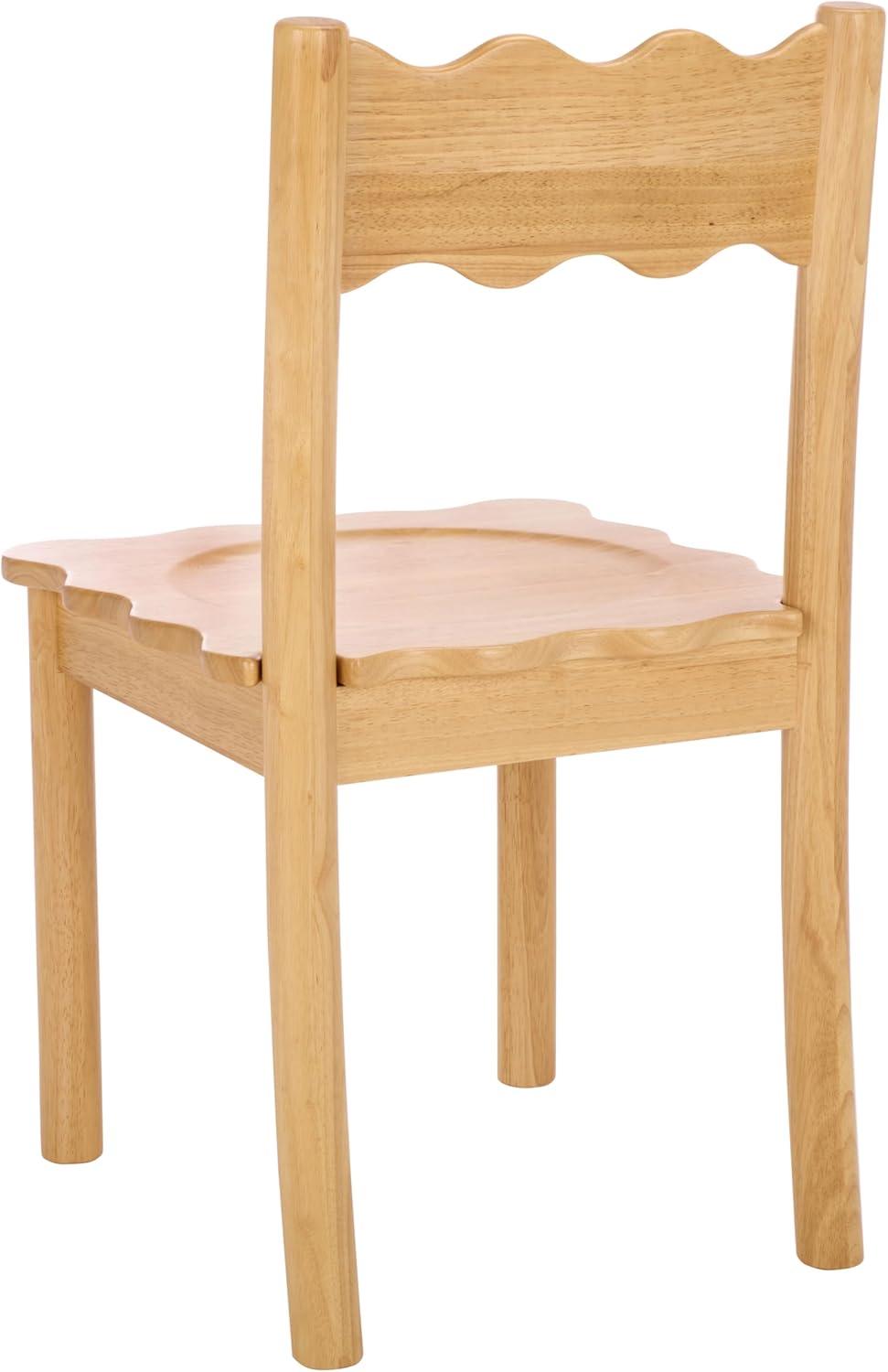 image:imageSAFAVIEH Home Collection Nolly Black Scallop Solid Wood Dining Chair Set of 2 Country Cottage Farmhouse Design DCH9219BSET2Natural