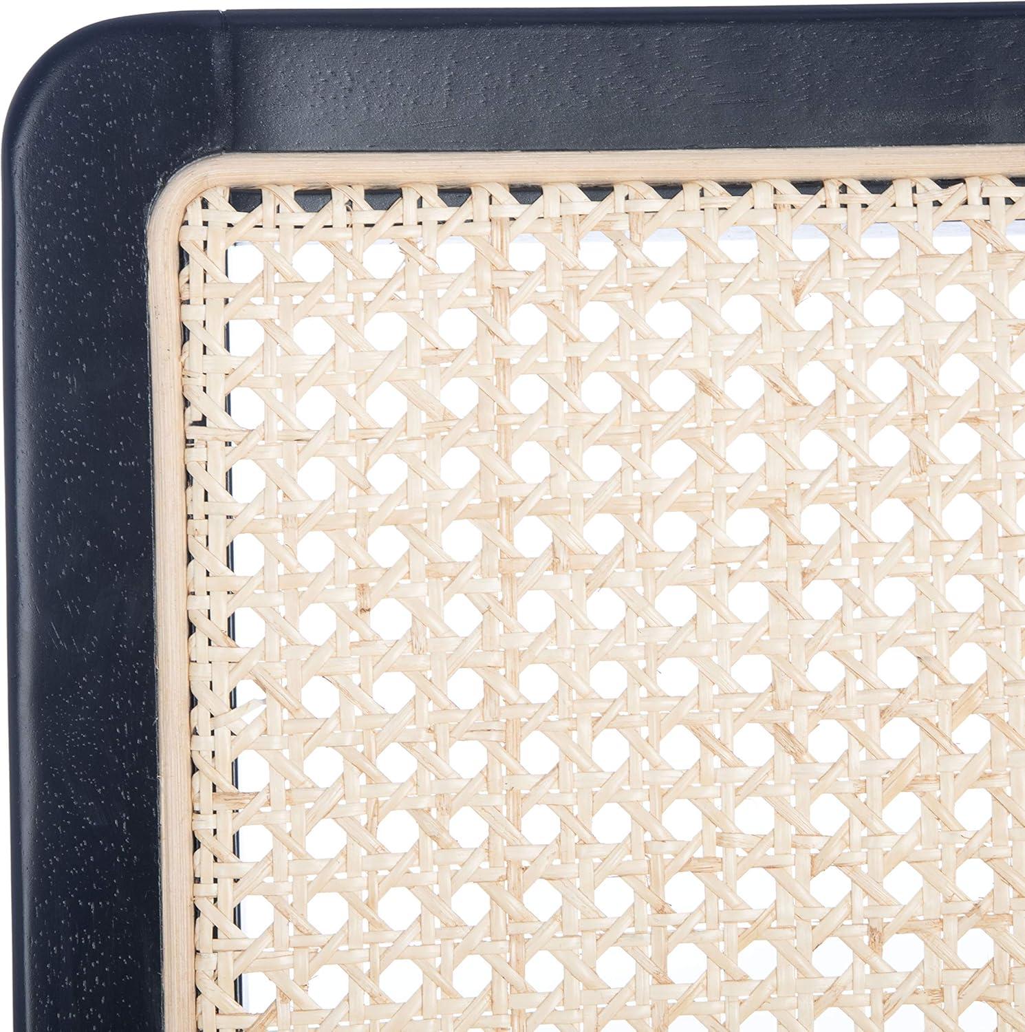 image:imageSAFAVIEH Home Collection Benicio Natural Rattan Dining Chair Set of 2 DCH1005DSET2Black Natural