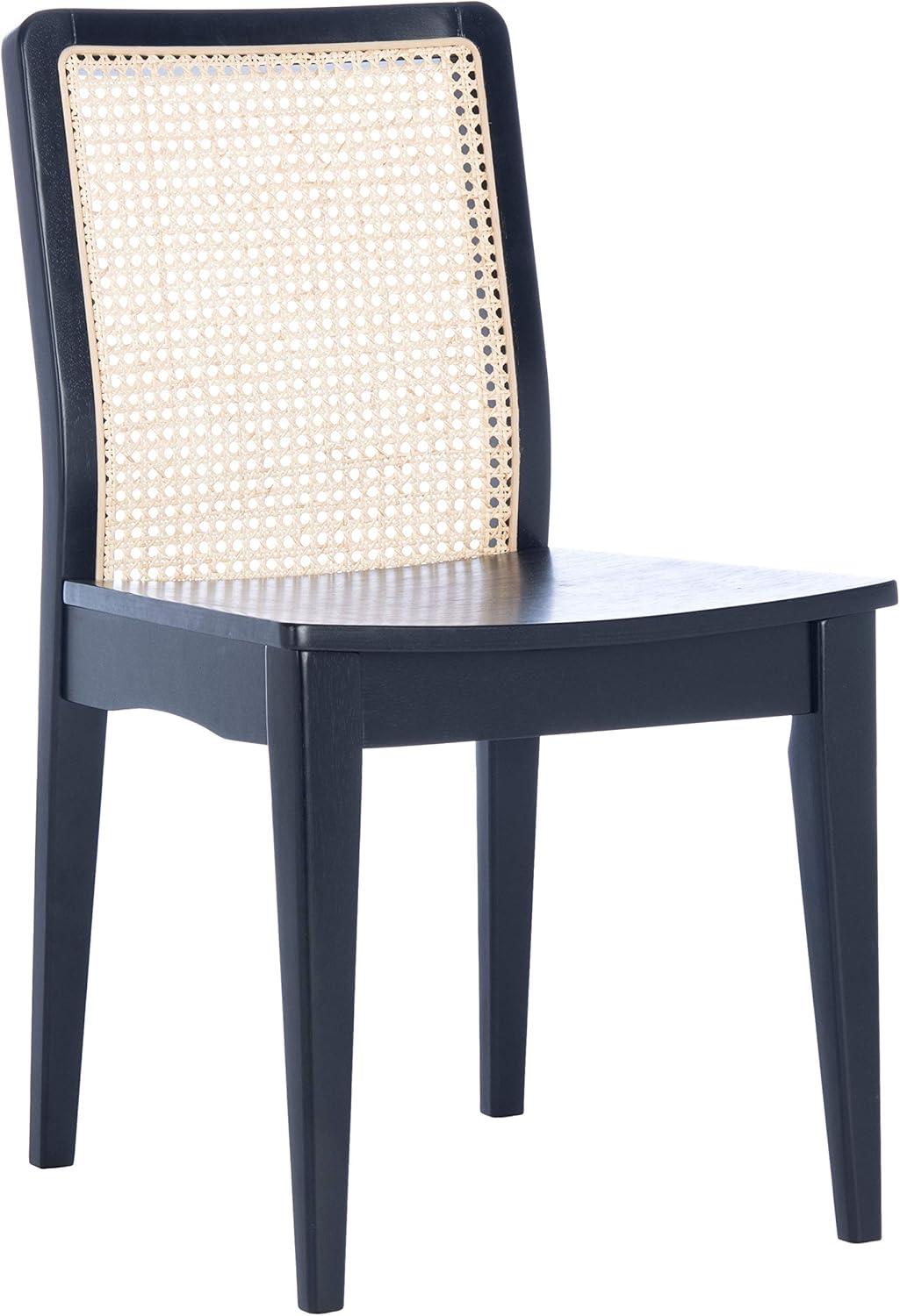 image:imageSAFAVIEH Home Collection Benicio Natural Rattan Dining Chair Set of 2 DCH1005DSET2Black Natural
