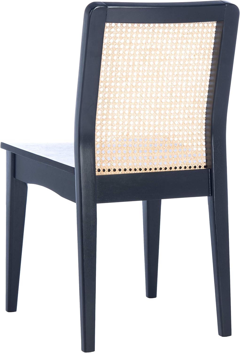 image:imageSAFAVIEH Home Collection Benicio Natural Rattan Dining Chair Set of 2 DCH1005DSET2Black Natural