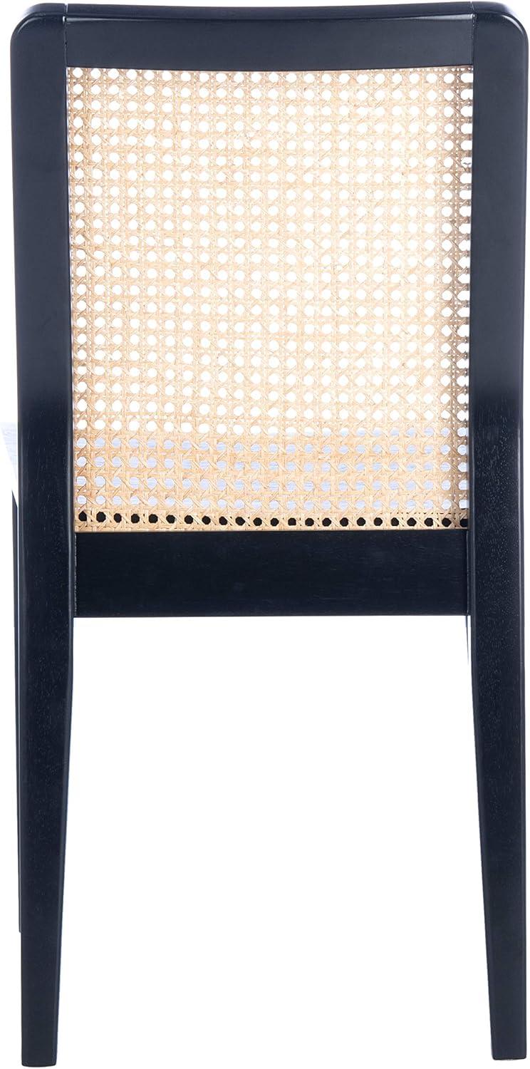 image:imageSAFAVIEH Home Collection Benicio Natural Rattan Dining Chair Set of 2 DCH1005DSET2Black Natural