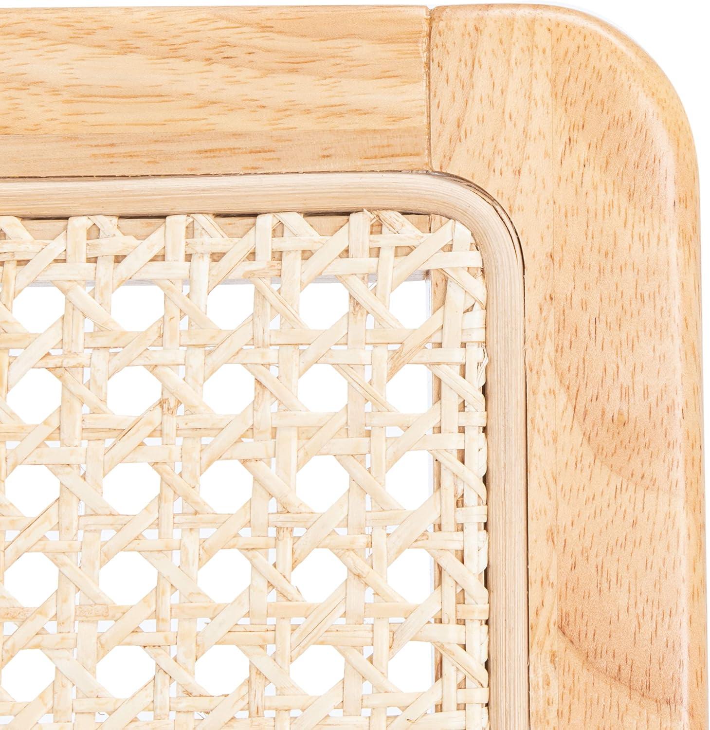 image:imageSAFAVIEH Home Collection Benicio Natural Rattan Dining Chair Set of 2 DCH1005DSET2Natural