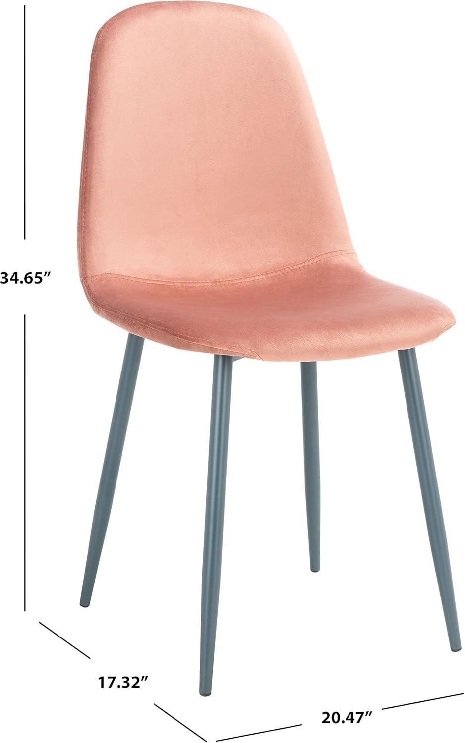 image:imageSAFAVIEH Home Collection Blaire Modern PinkDark Grey Living Room Accent Dining Chair DCH2001CSET2Pink Dark Grey