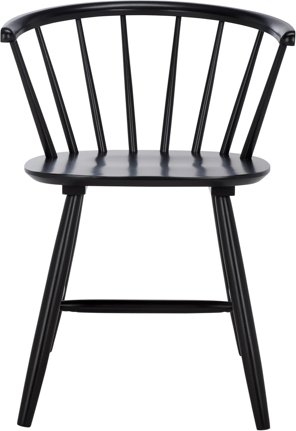 image:imageSAFAVIEH Home Collection Ceres Farmhouse Walnut Brown Spindle Back Living Room Accent Dining ChairBlack