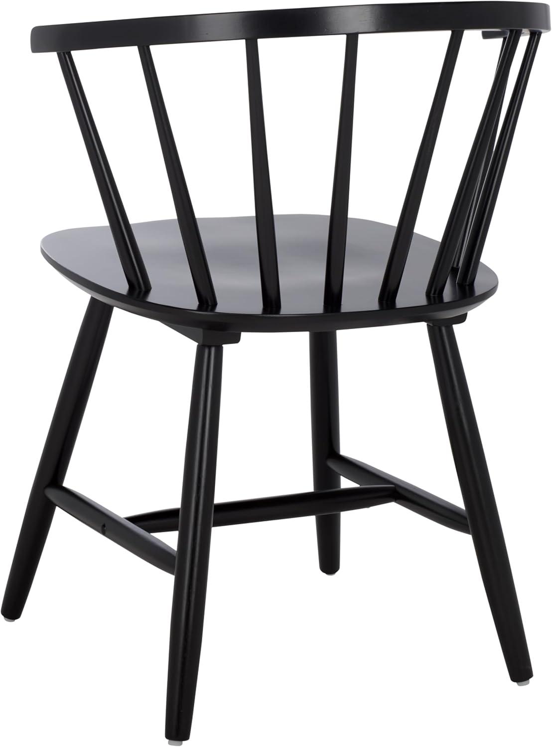 image:imageSAFAVIEH Home Collection Ceres Farmhouse Walnut Brown Spindle Back Living Room Accent Dining ChairBlack