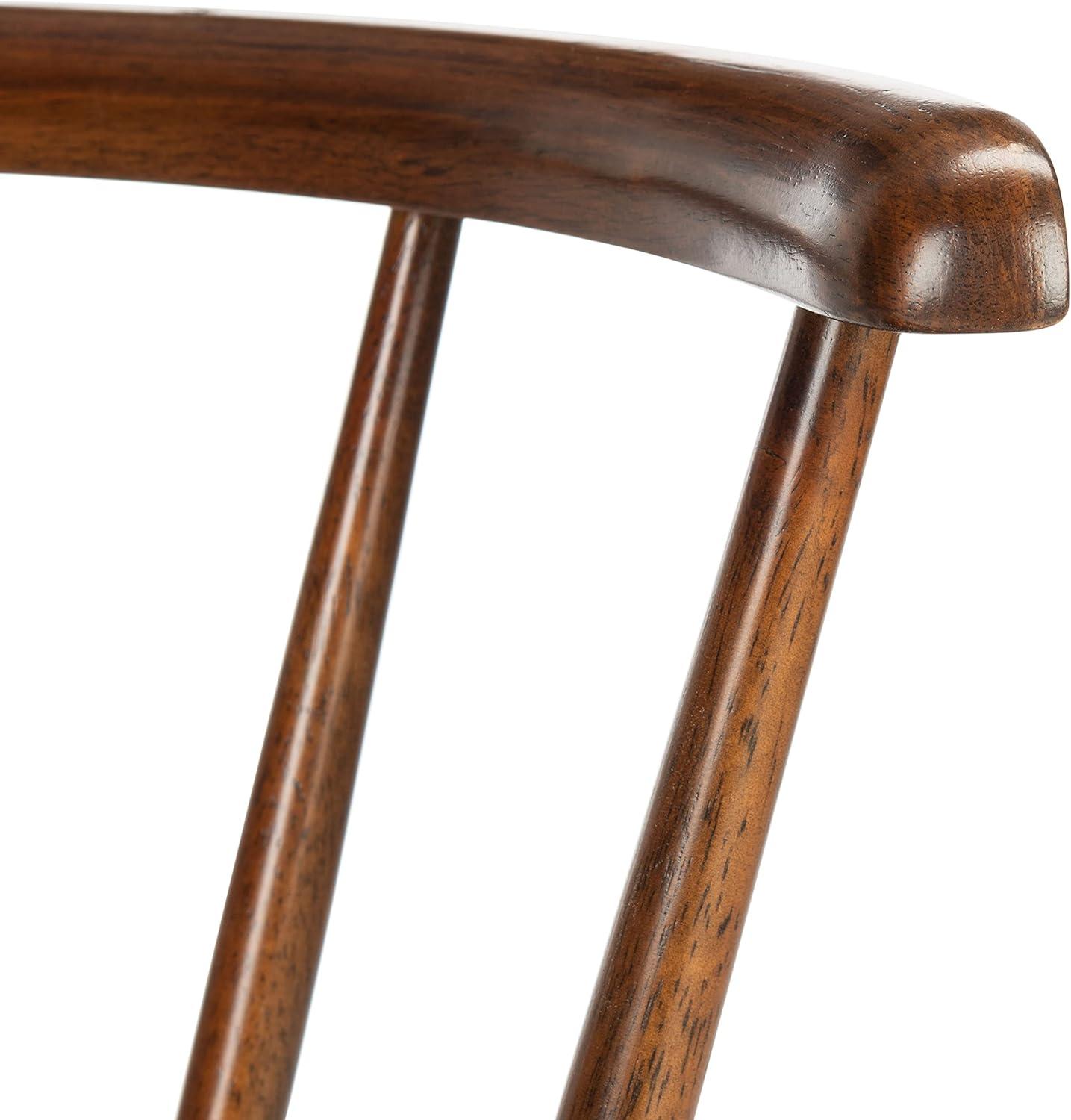image:imageSAFAVIEH Home Collection Ceres Farmhouse Walnut Brown Spindle Back Living Room Accent Dining ChairWalnut