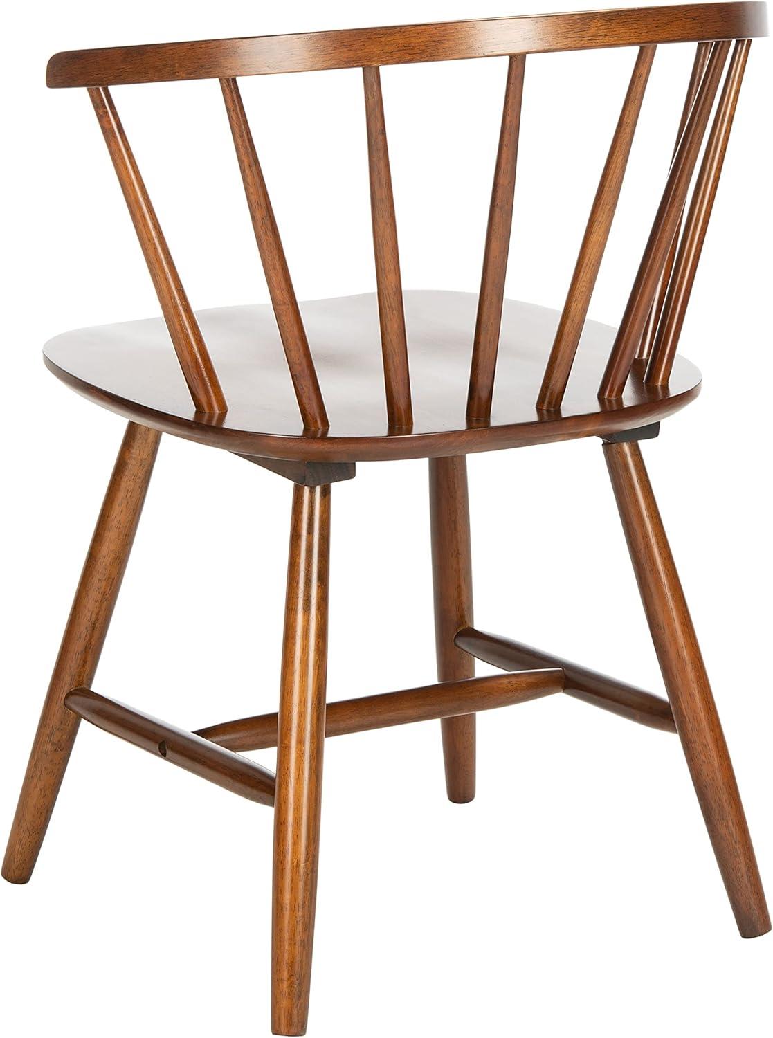 image:imageSAFAVIEH Home Collection Ceres Farmhouse Walnut Brown Spindle Back Living Room Accent Dining ChairWalnut