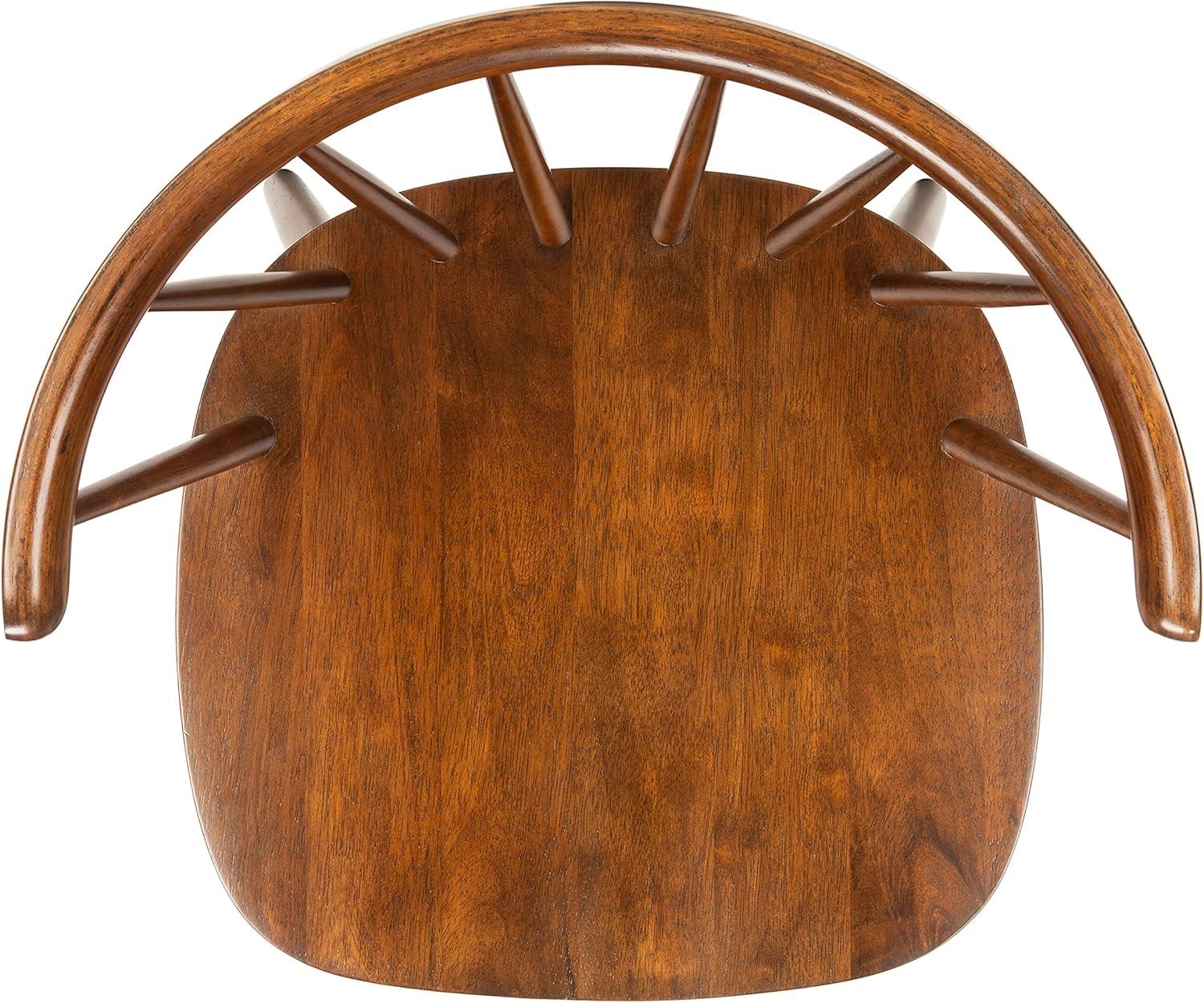 image:imageSAFAVIEH Home Collection Ceres Farmhouse Walnut Brown Spindle Back Living Room Accent Dining ChairWalnut
