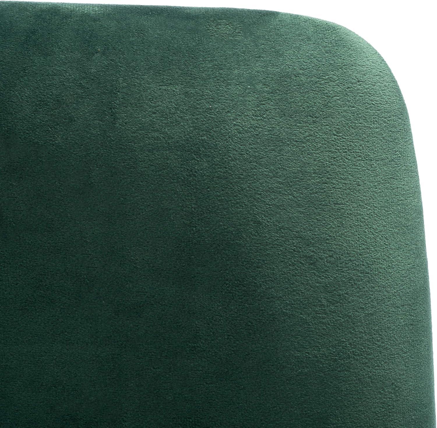 image:imageSAFAVIEH Home Collection Chavelle Modern Velvet Side Chair Set of 2 ACH6205ASET2 Malachite GreenBlackMalachite Green Black